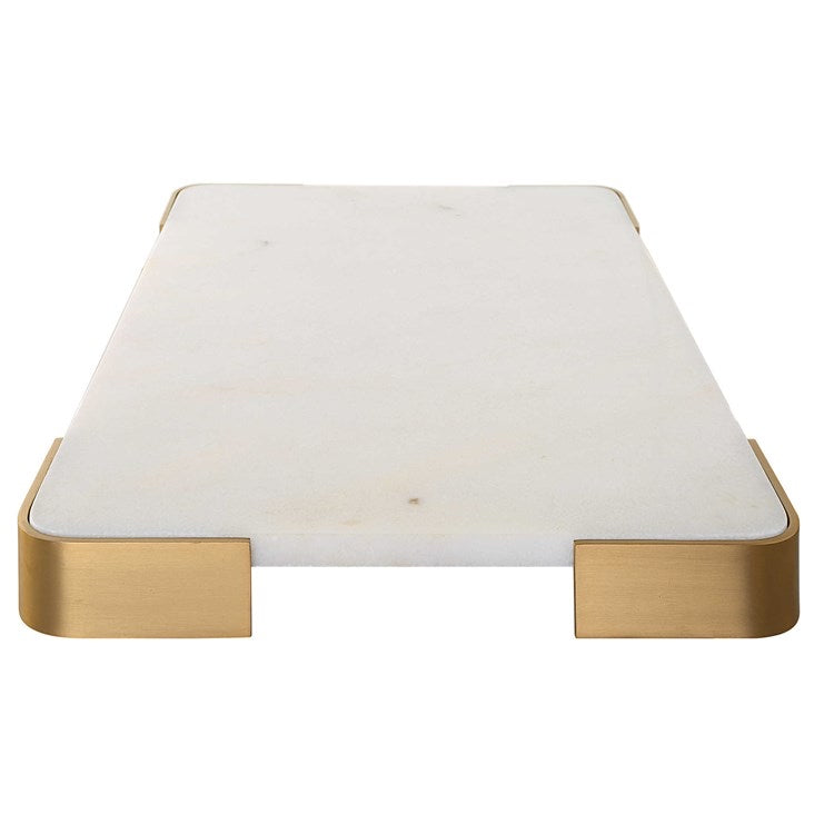 Elevated Tray/Plateau - White Marble