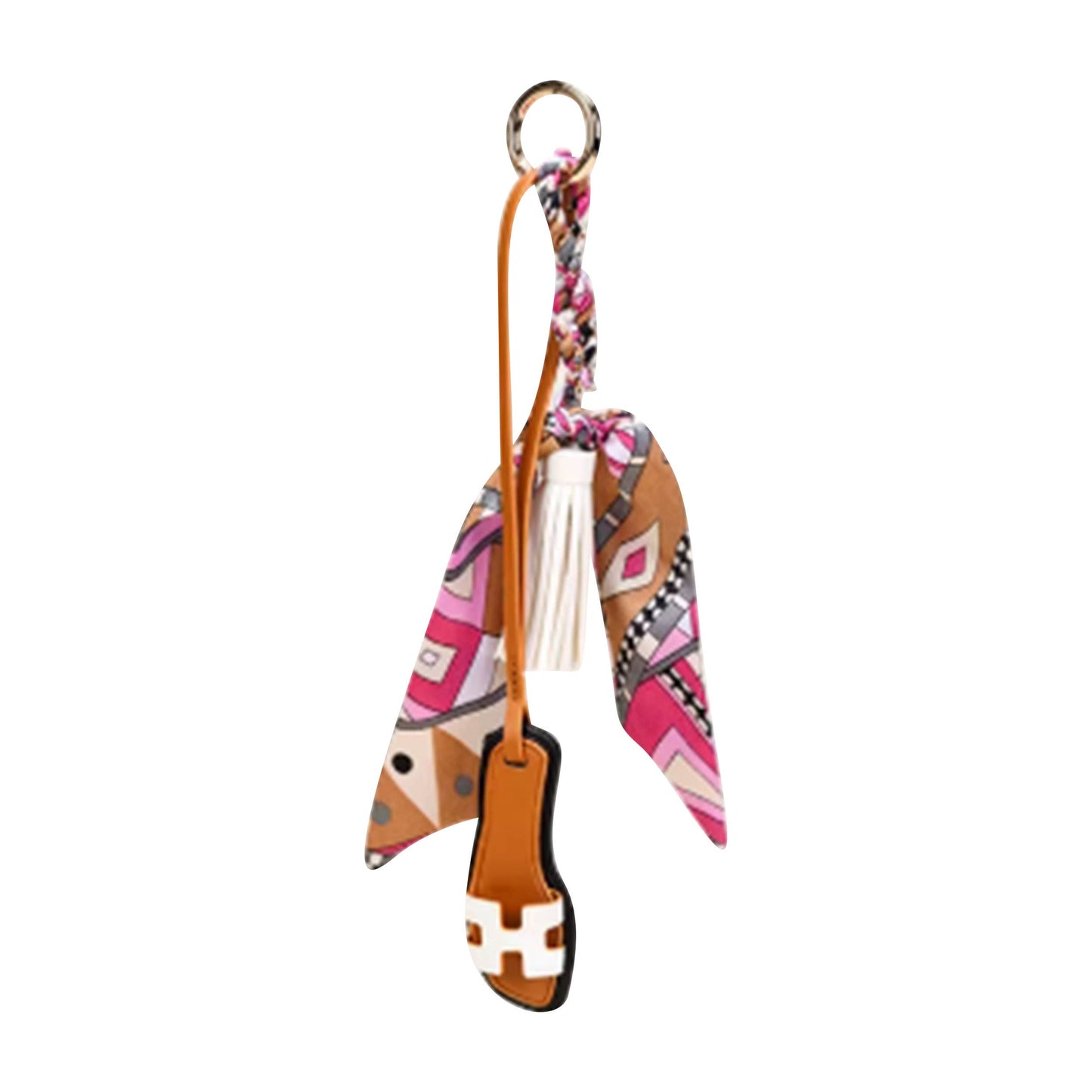 Designer Sandal w/ Scarf Bag Charm Christmas Gift: Orange