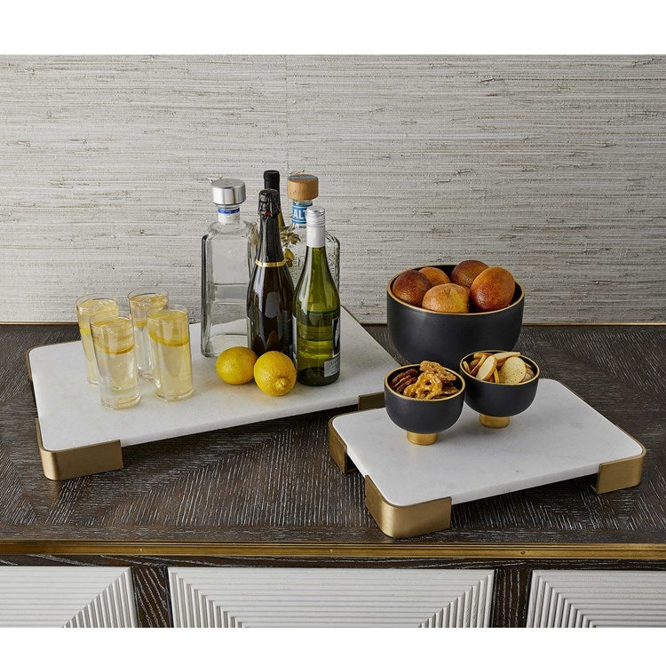 Elevated Tray/Plateau - White Marble