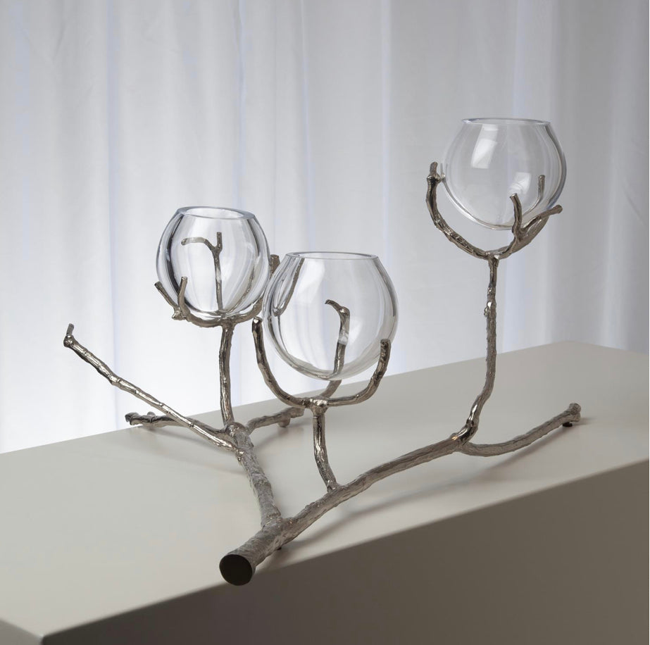 Twig Vase Holder Nickel