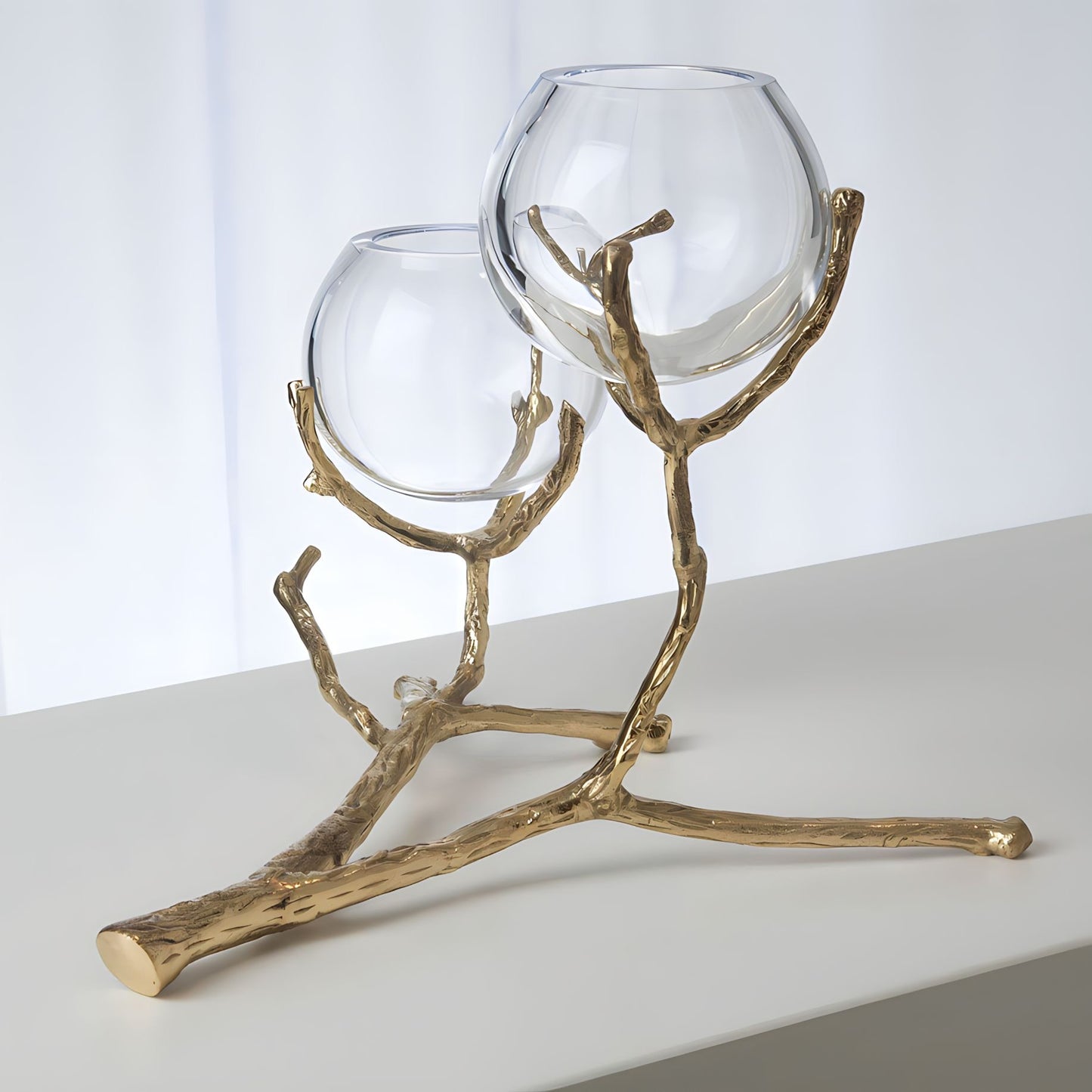 Twig Vase Holder Brass