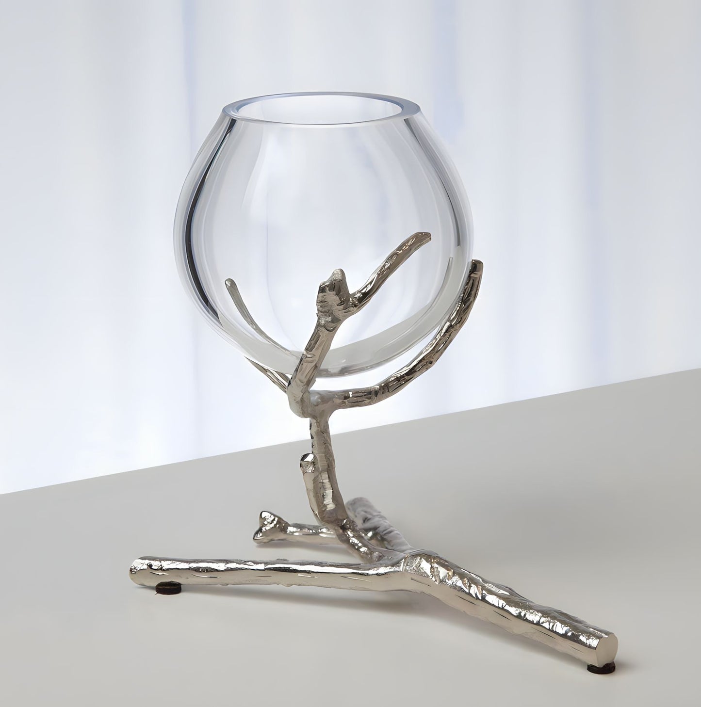 Twig Vase Holder Nickel