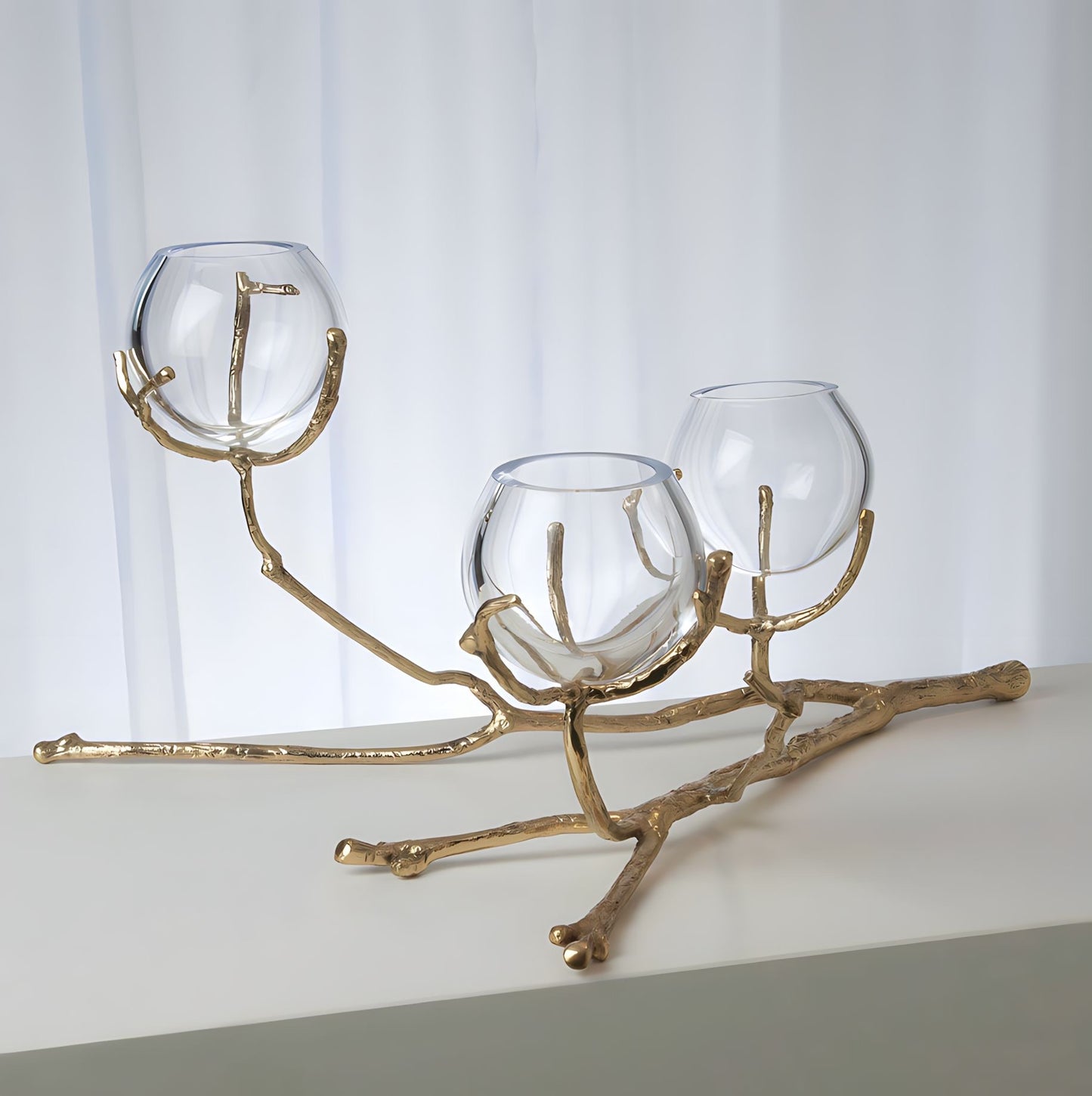 Twig Vase Holder Brass