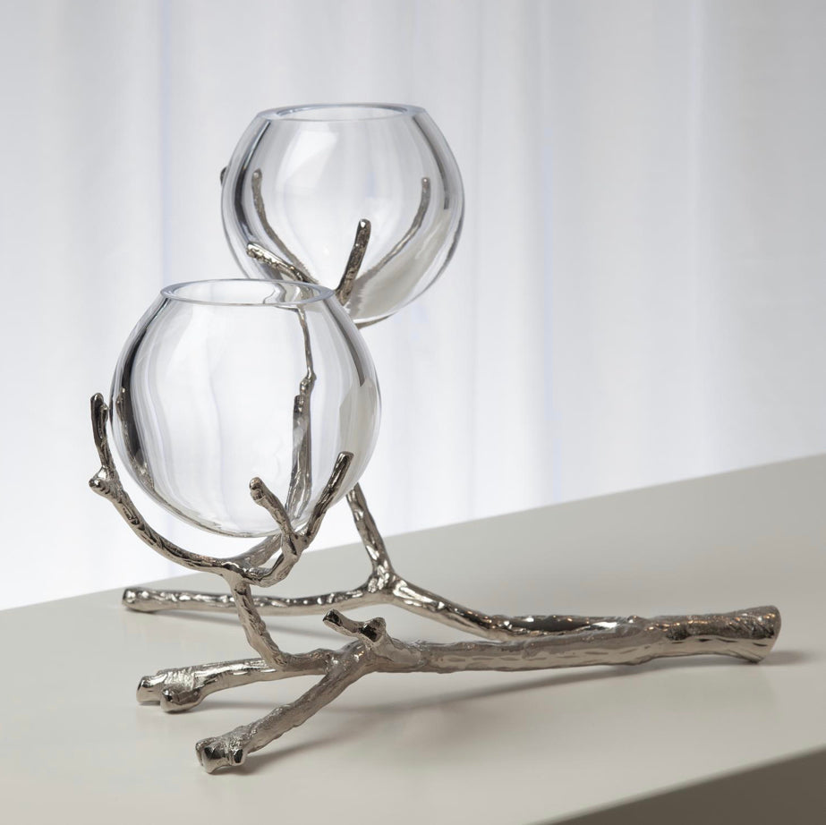 Twig Vase Holder Nickel