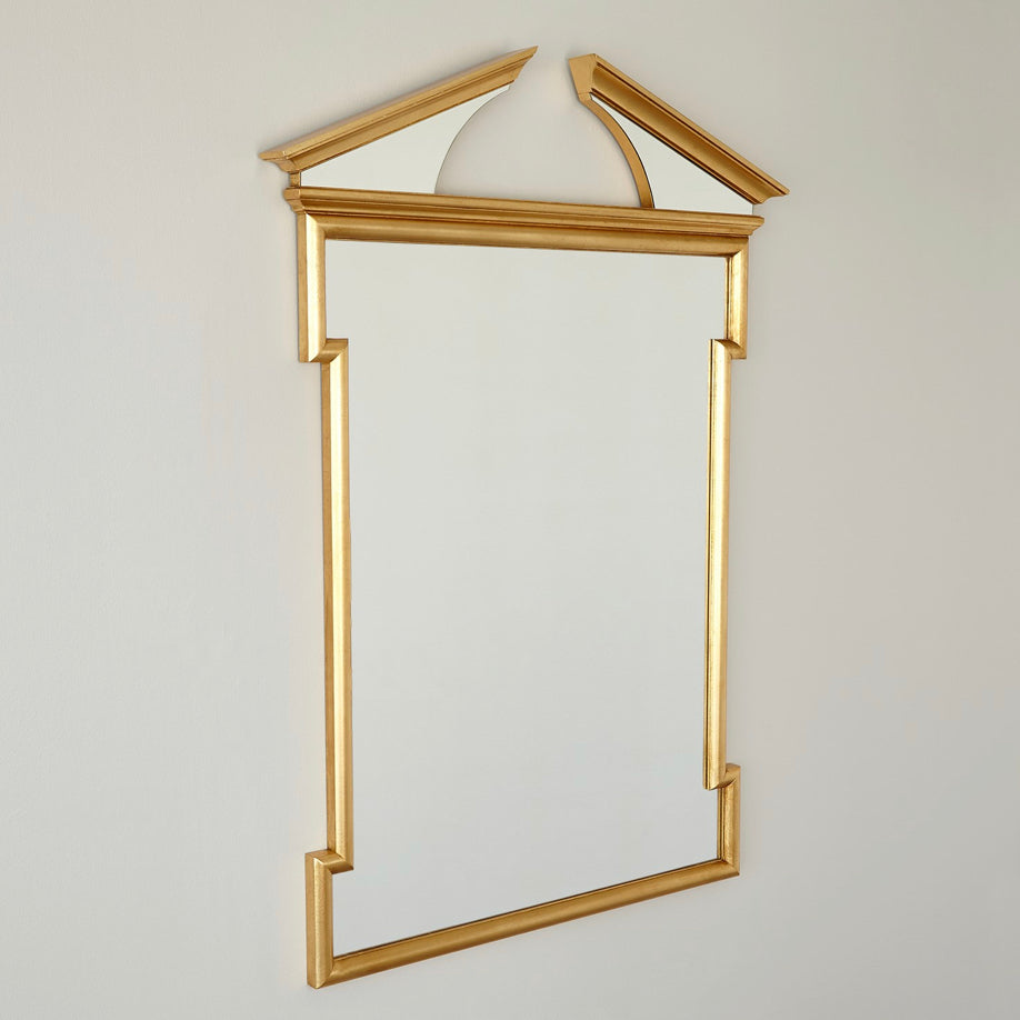 Broken Pediment Mirror Gold Leaf