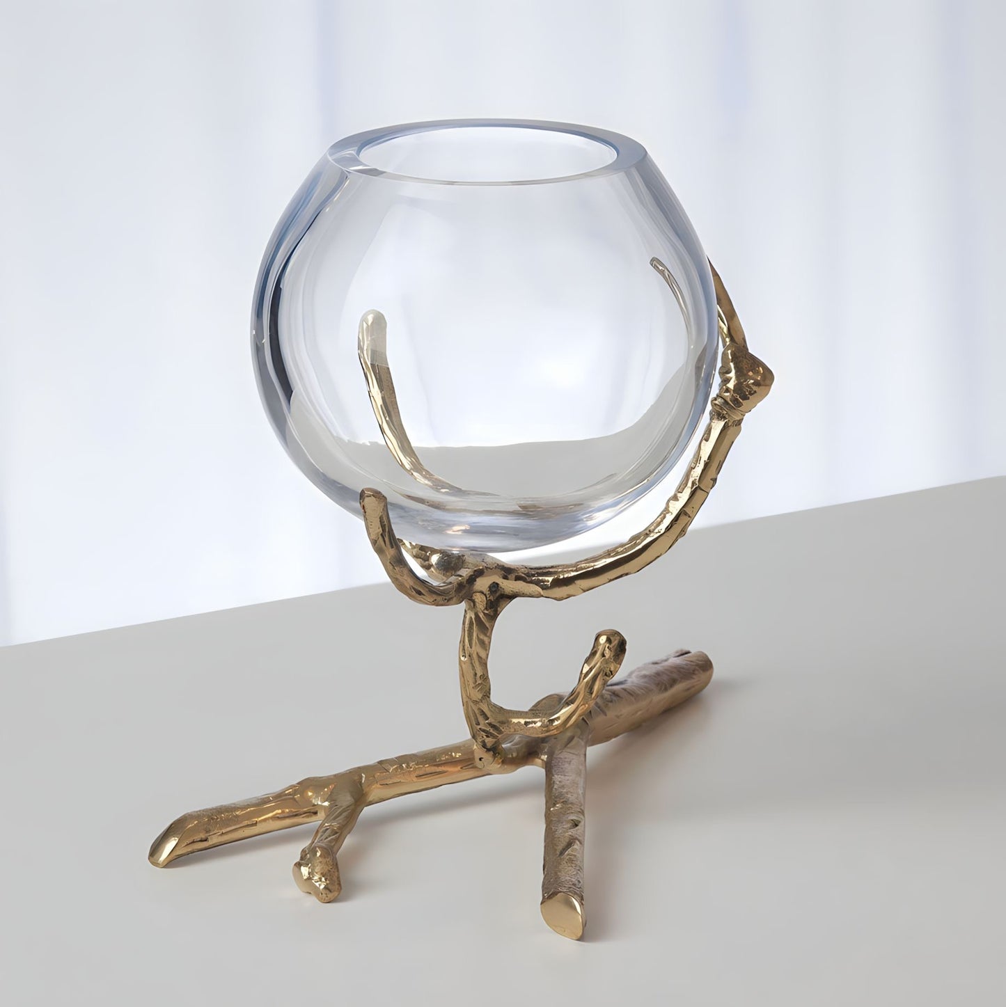 Twig Vase Holder Brass