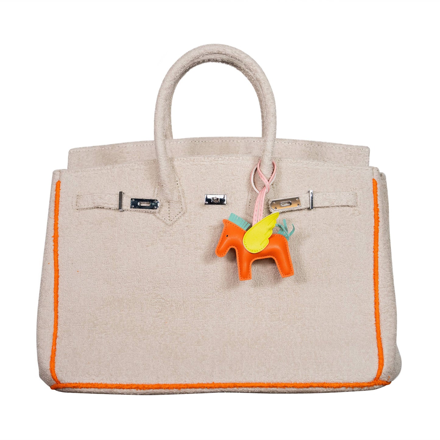 Hampton's Designer Inspired Tote Bag for Christmas -7 colors: Orange/Pink