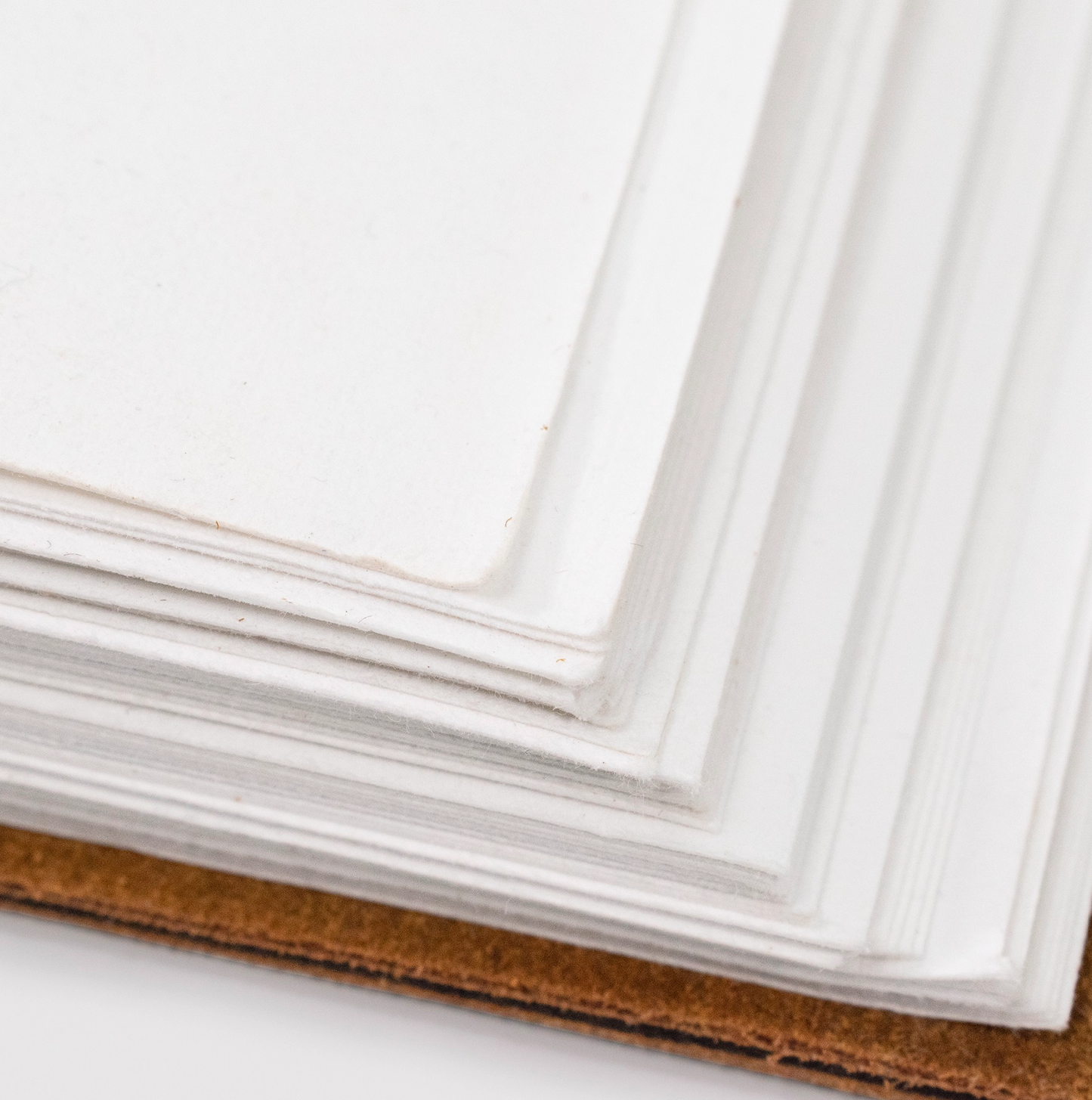 Suede Journal w/ Organic Cotton Paper Large: Cognac