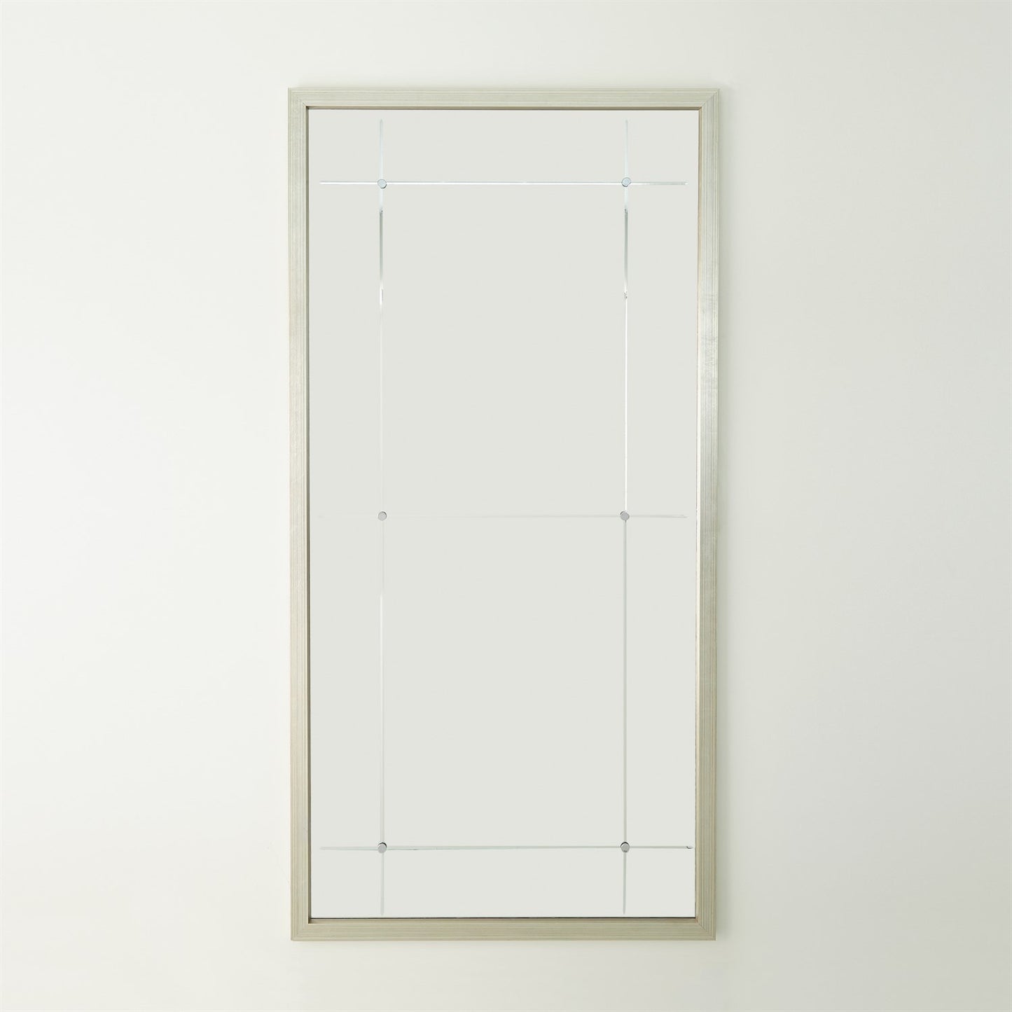 Beaumont Floor Mirror Silver Leaf