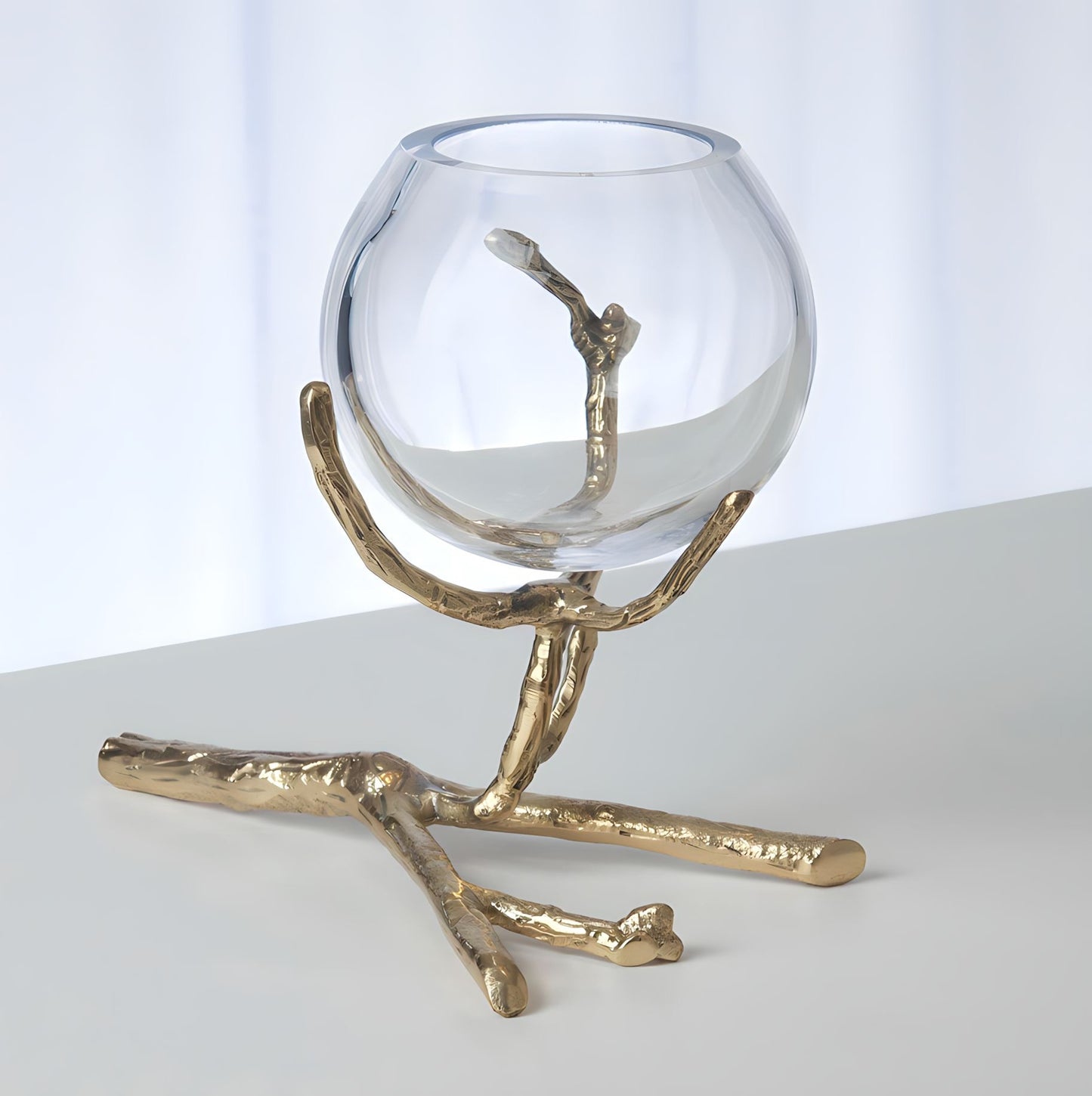 Twig Vase Holder Brass