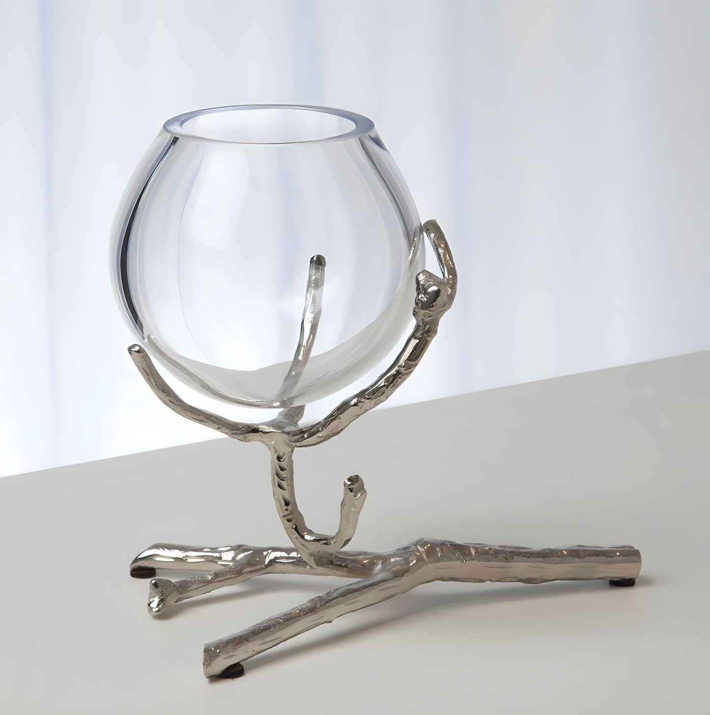 Twig Vase Holder Nickel