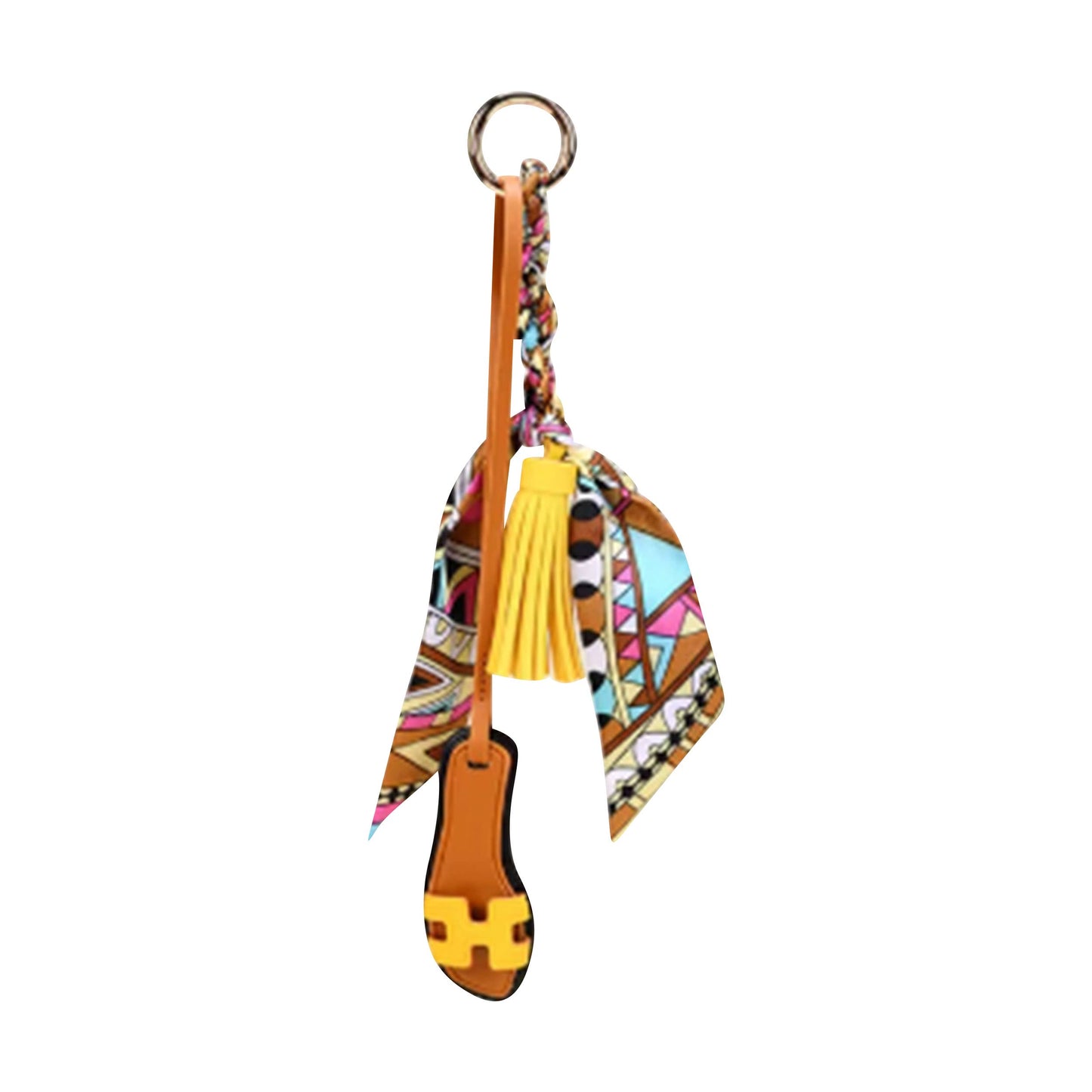 Designer Sandal w/ Scarf Bag Charm Christmas Gift: Orange