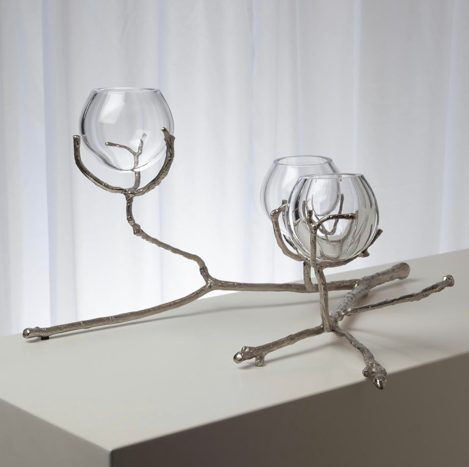 Twig Vase Holder Nickel