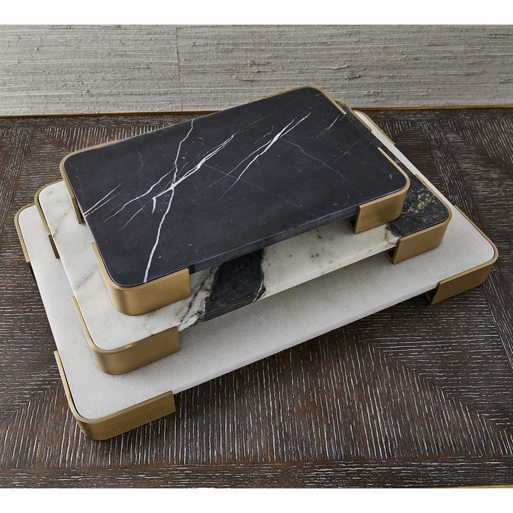 Elevated Tray/Plateau - White Marble