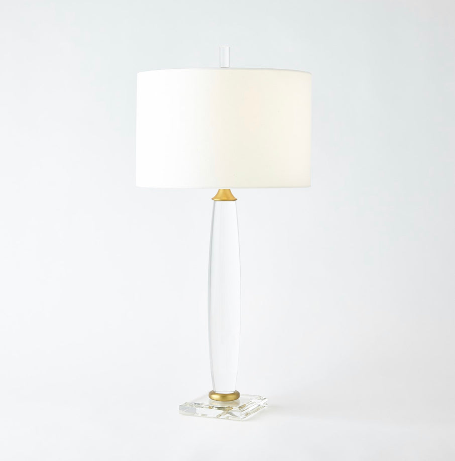 Bowed Crystal Column Lamp