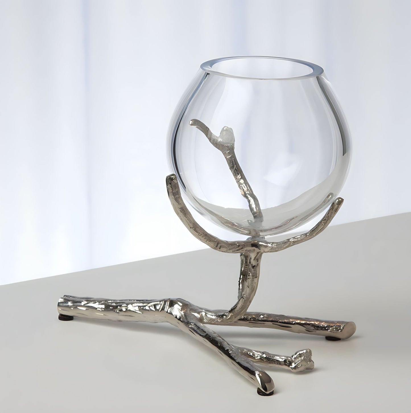 Twig Vase Holder Nickel