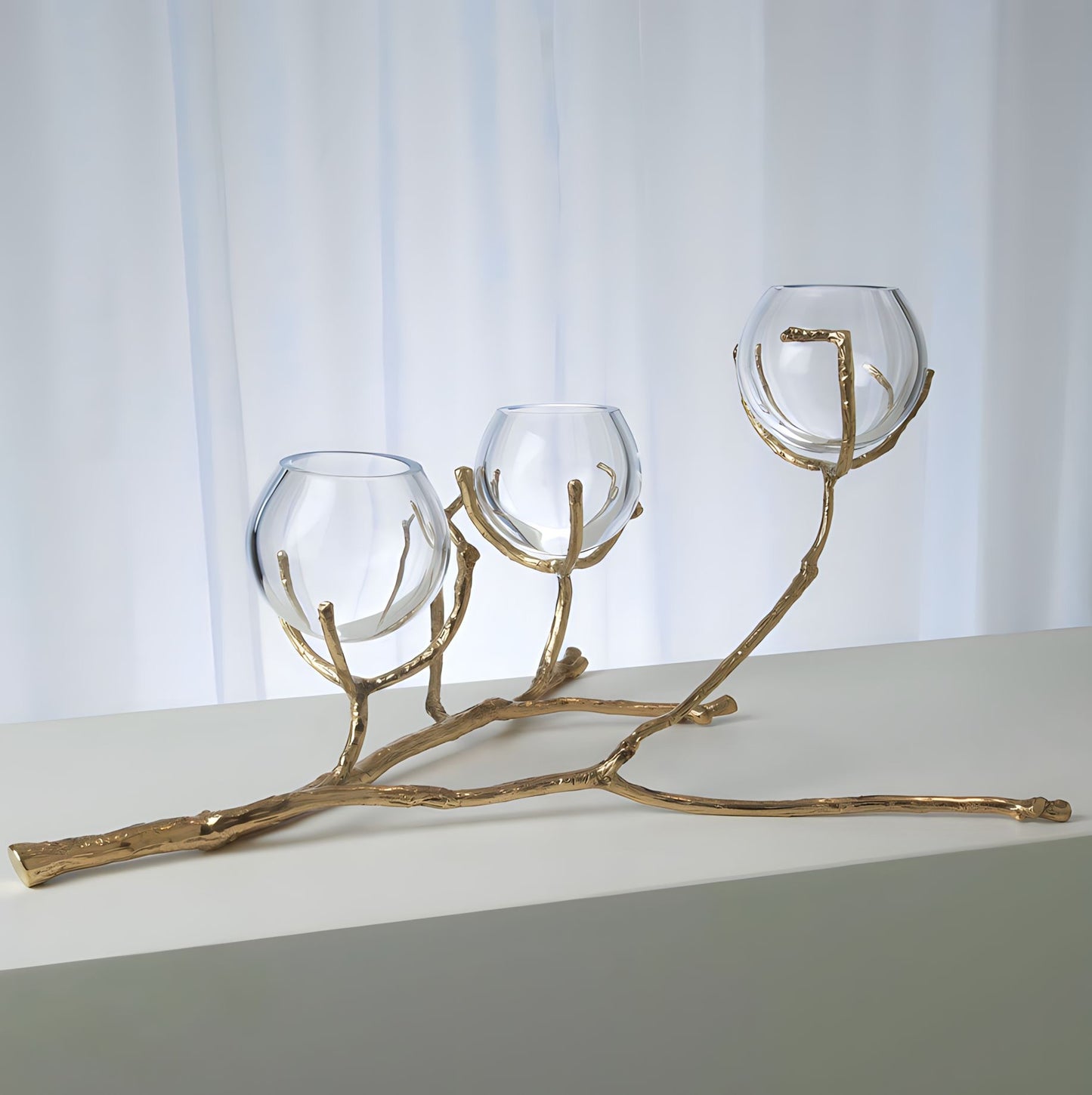 Twig Vase Holder Brass