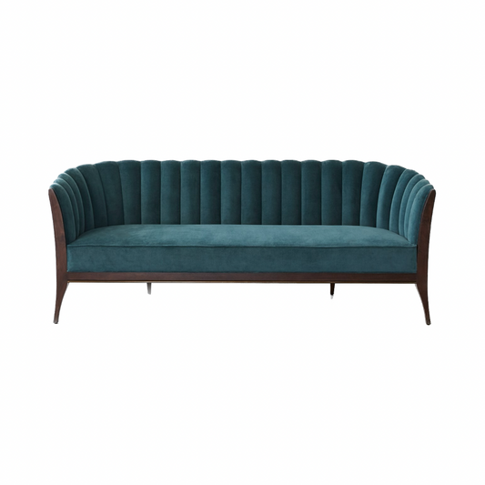 Channel Back Sofa - Dragonfly Velvet