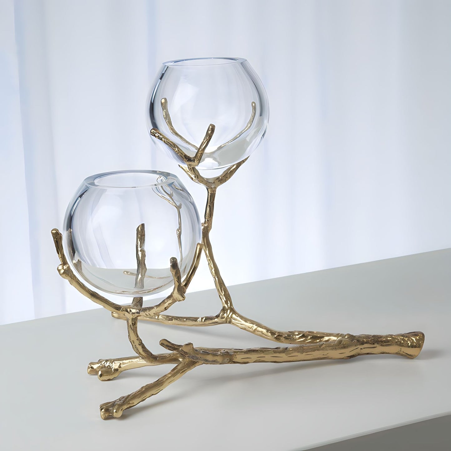 Twig Vase Holder Brass