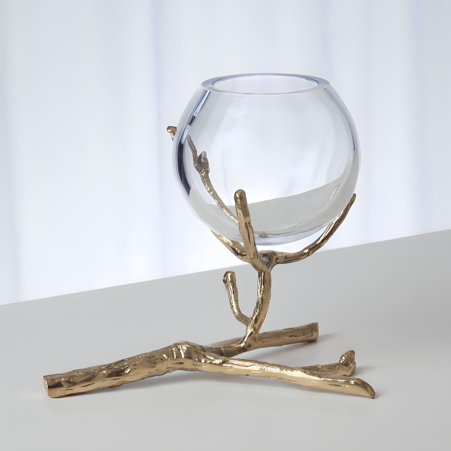 Twig Vase Holder Brass