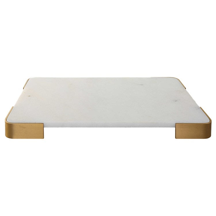 Elevated Tray/Plateau - White Marble