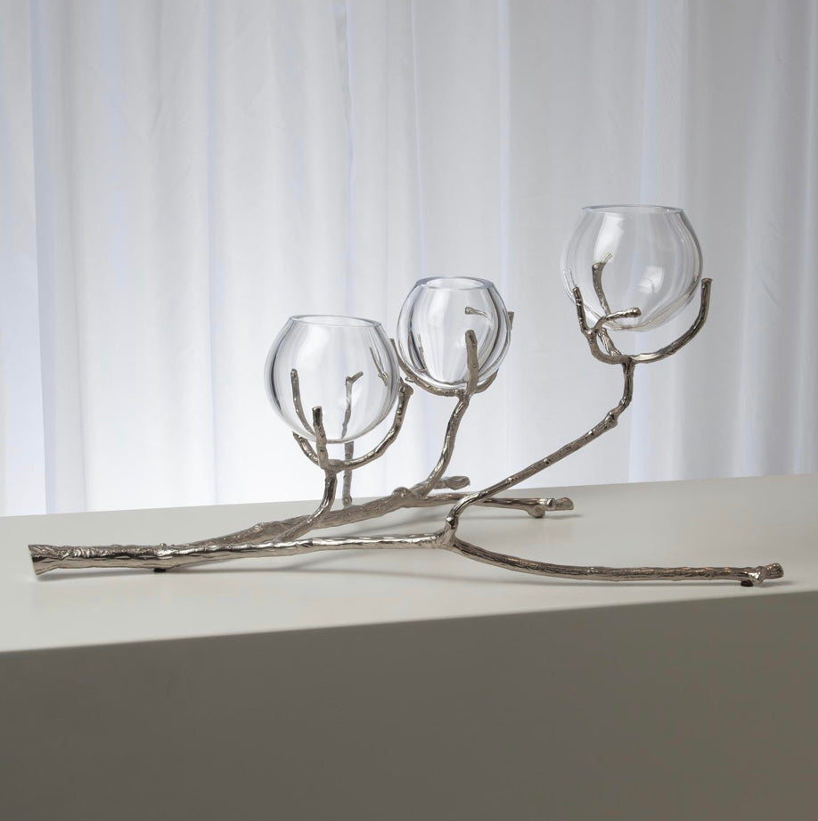 Twig Vase Holder Nickel