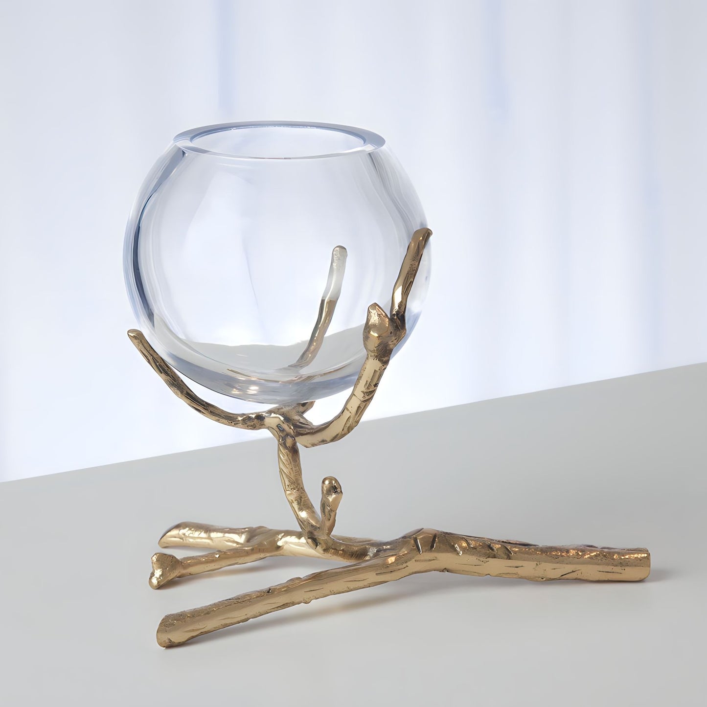 Twig Vase Holder Brass