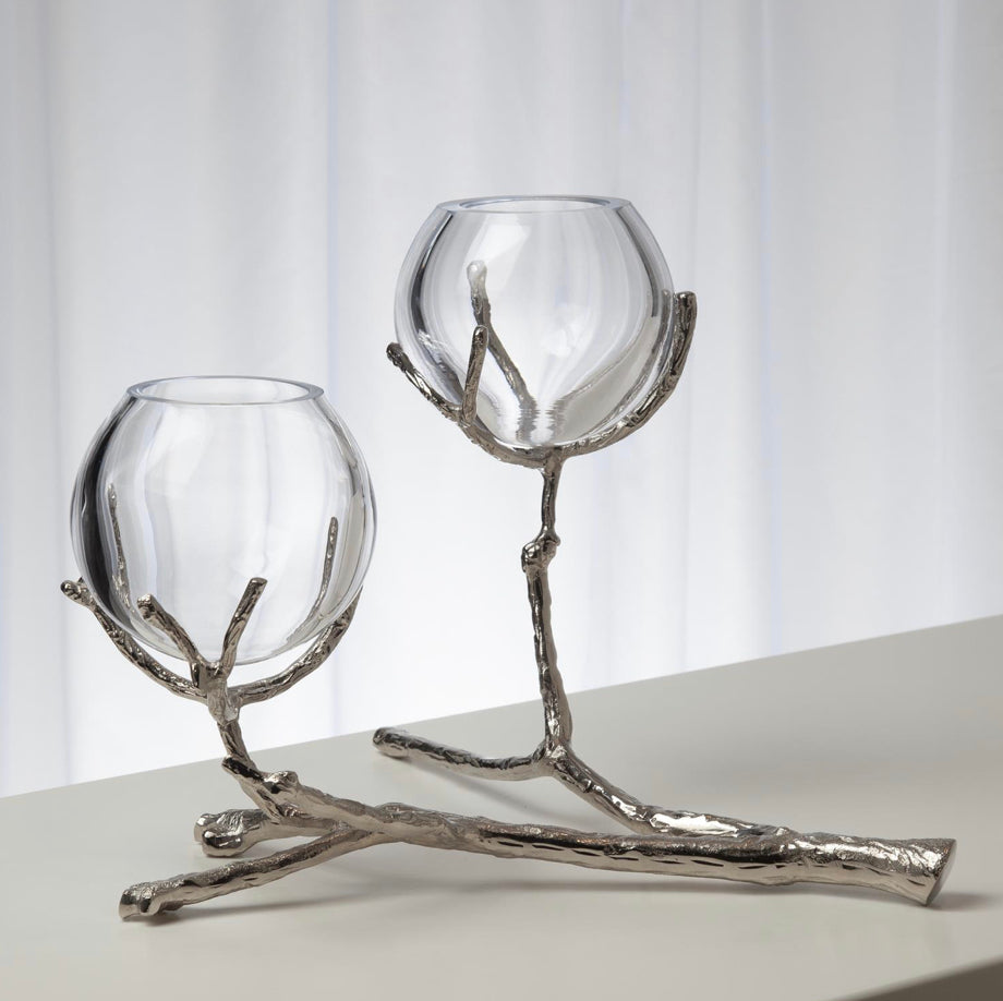 Twig Vase Holder Nickel