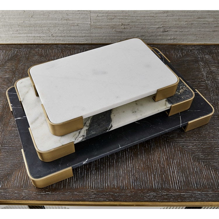 Elevated Tray/Plateau - White Marble