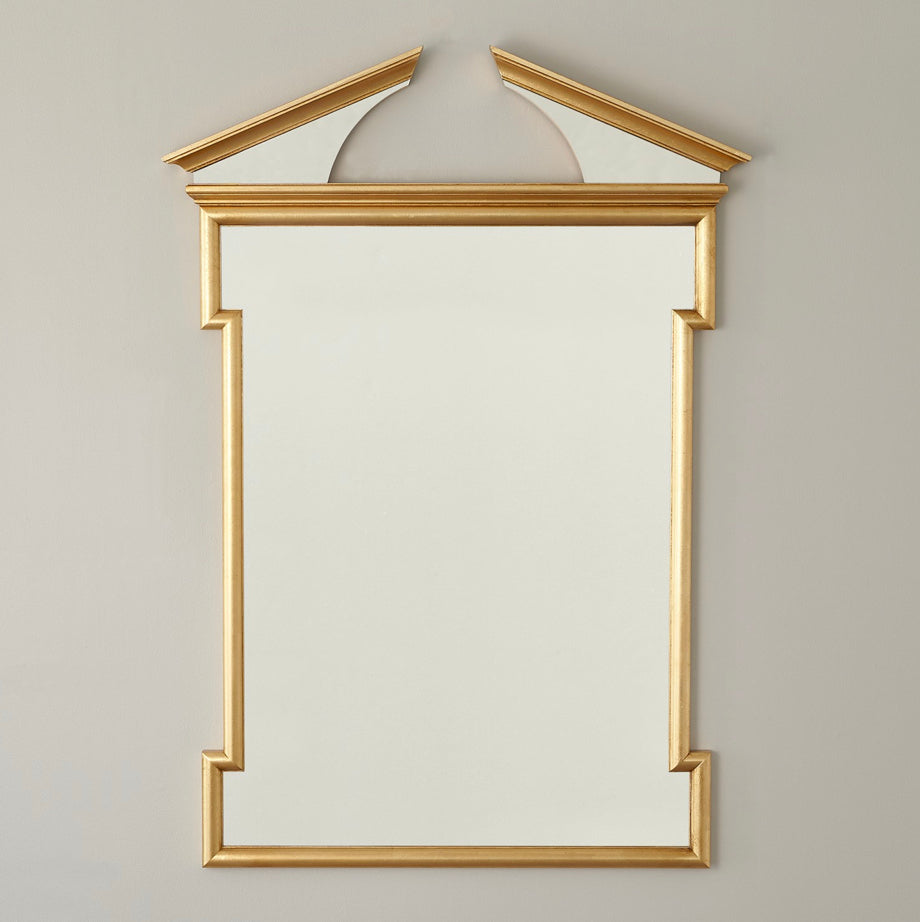 Broken Pediment Mirror Gold Leaf