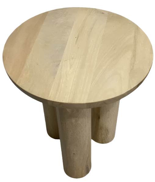 18" ROUND 3-LEG ACCENT TABLE, NATURAL