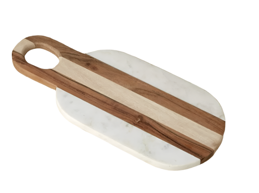 Moa Marble & Wood Oval Board