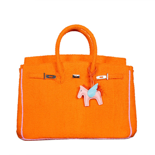 Hampton's Designer Inspired Tote Bag for Christmas -7 colors: Orange/Pink