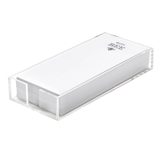 Notepaper in Acrylic Tray - Busy Bee