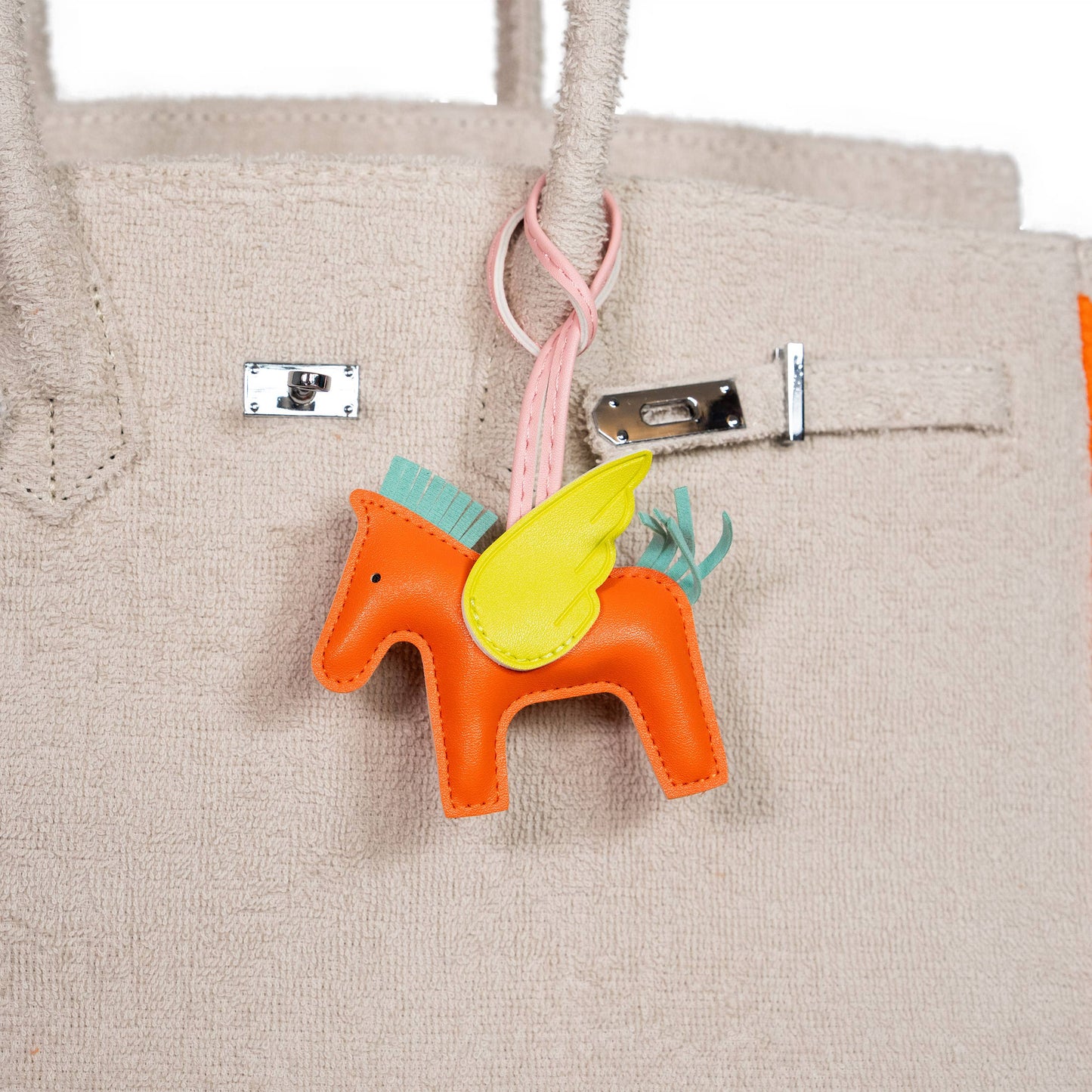 Hampton's Designer Inspired Tote Bag for Christmas -7 colors: Khaki/Orange
